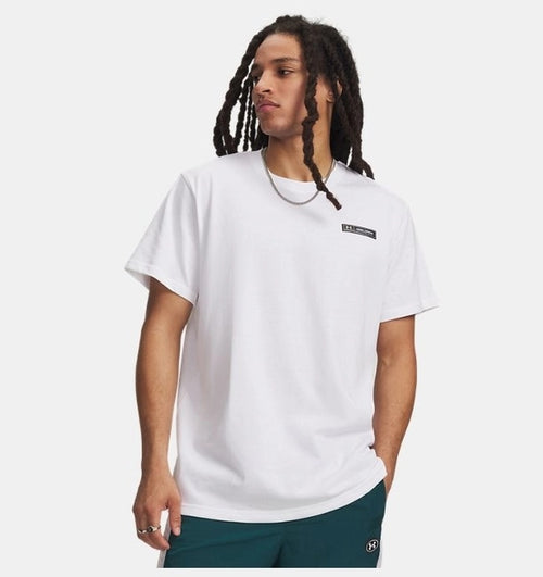 Under Armour Heavyweight Armour Label Erkek T-Shirt - Beyaz