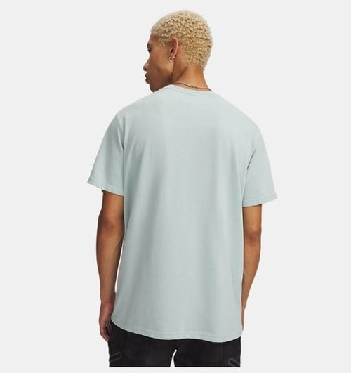 Under Armour Heavyweight Armour Label Erkek T-Shirt - Buz Mavisi