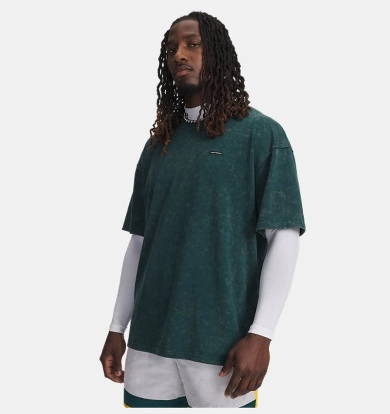 Under Armour Heavyweight Logo Erkek T-Shirt - Yeşil