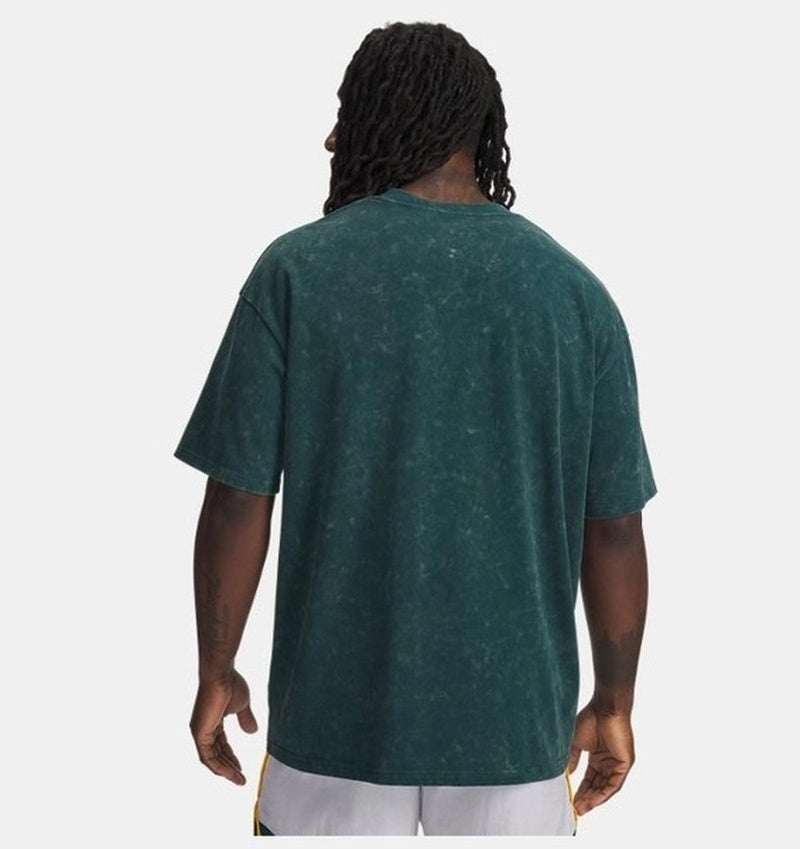 Under Armour Heavyweight Logo Erkek T-Shirt - Yeşil
