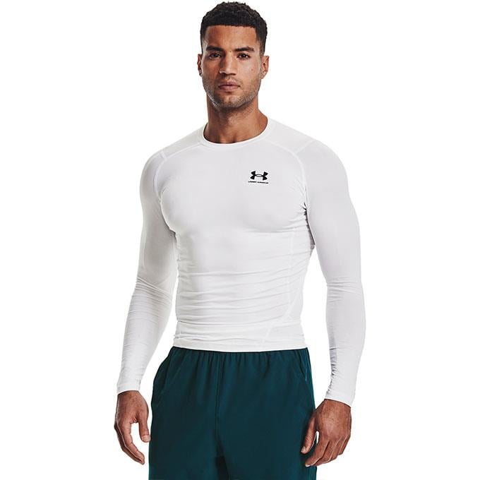Under Armour HG Compression LS Beyaz Erkek T-Shirt