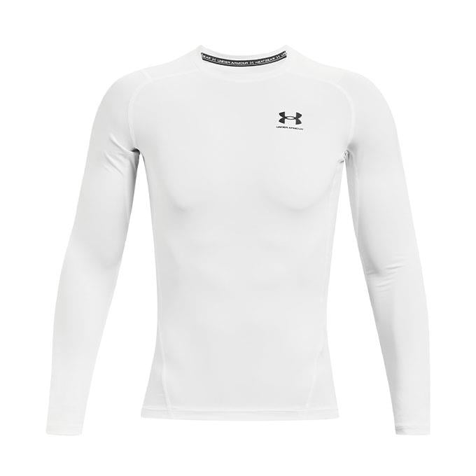 Under Armour HG Compression LS Beyaz Erkek T-Shirt