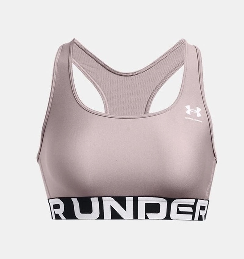 Under Armour HG Mid Branded Kadın Bra - Gri