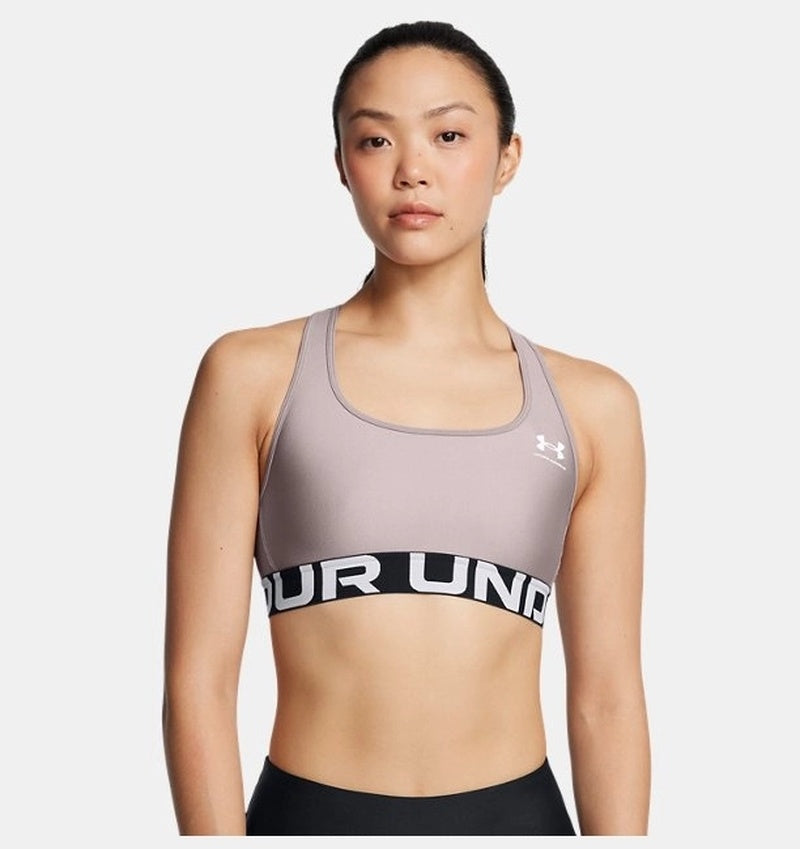 Under Armour HG Mid Branded Kadın Bra - Gri - görsel 3