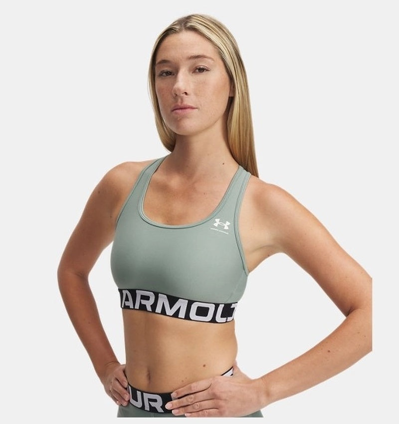 Under Armour HG Mid Branded Kadın Bra - Yeşil