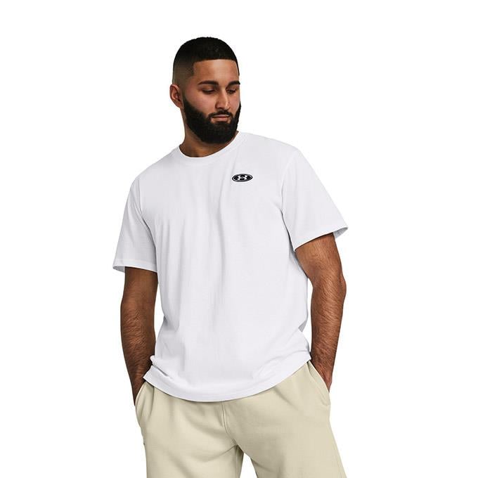 Under Armour HW LC Patch SS Beyaz Erkek T-Shirt