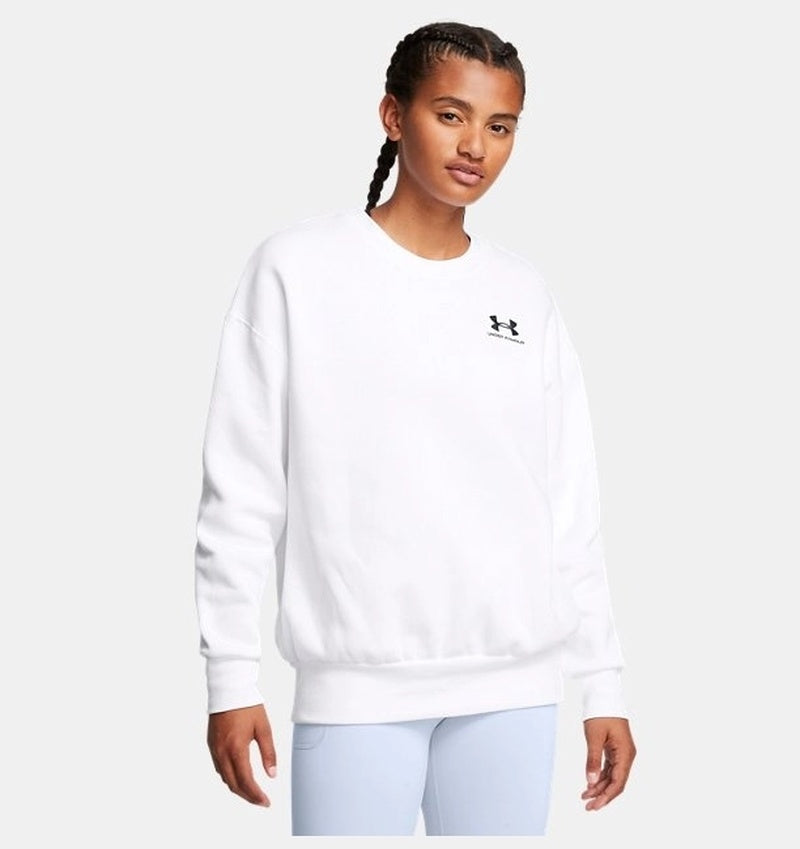 Under Armour Icon Fleece Os Crew Kadın Sweatshirt - Beyaz