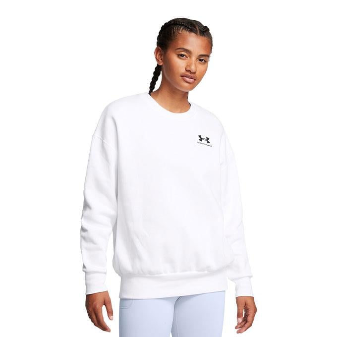 Under Armour Icon Fleece Os Crew Beyaz Kadın Sweatshirt