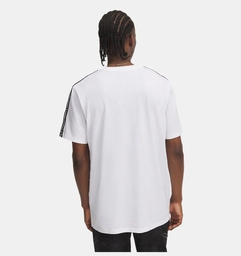 Under Armour Icon Hwt Tee Taping Erkek T-Shirt - Beyaz