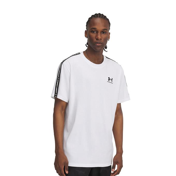 Under Armour Icon Hwt Tee Taping Beyaz Erkek T-Shirt