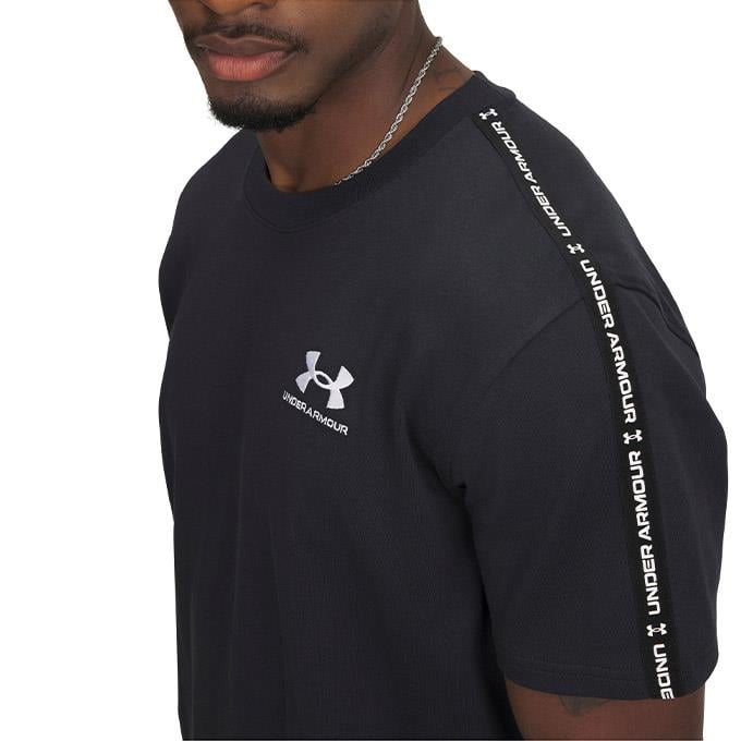 Under Armour Icon Hwt Tee Taping Siyah Erkek T-Shirt