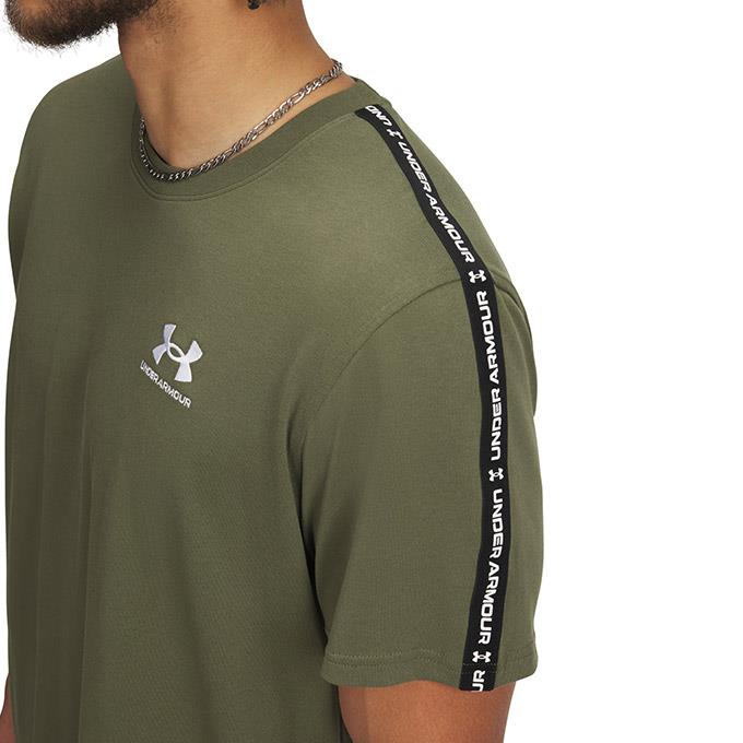Under Armour Icon Hwt Tee Taping Yeşil Erkek T-Shirt