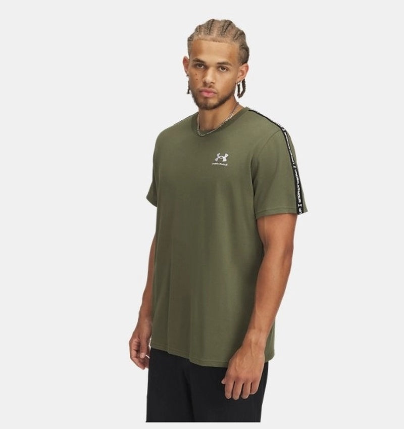Under Armour Icon Hwt Tee Taping Erkek T-Shirt - Yeşil