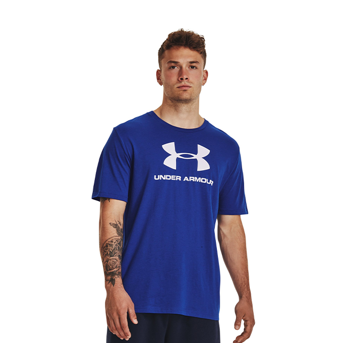 Under Armour Sportstyle Logo SS Mavi Erkek T-Shirt