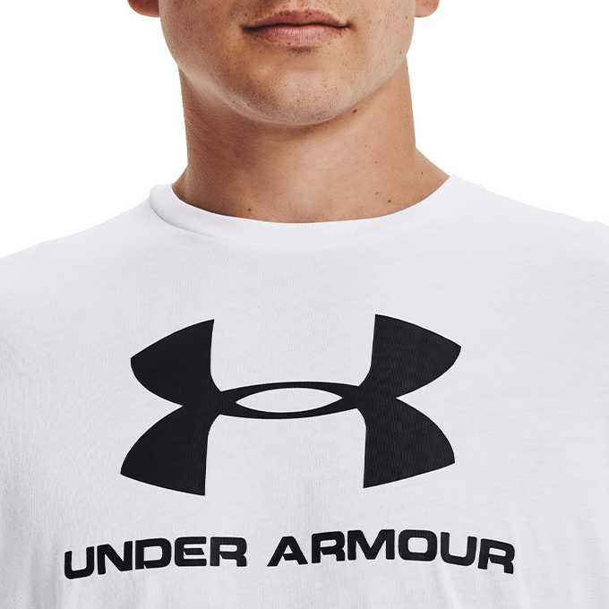 Under Armour Sportstyle Logo SS Beyaz Erkek T-Shirt
