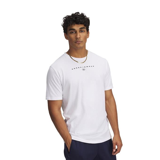Under Armour Stacked Logo Beyaz Erkek T-Shirt