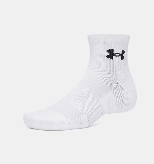 Under Armour Performance 3 Pack Qtr Unisex Yarım Bilek Çorap - Beyaz
