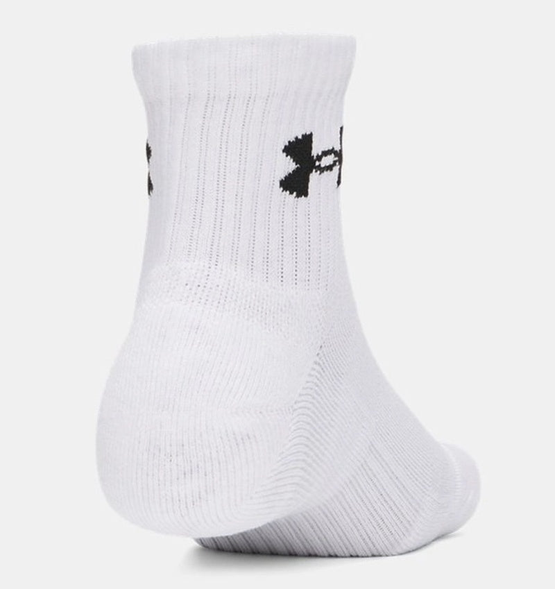 Under Armour Performance 3 Pack Qtr Unisex Yarım Bilek Çorap - Beyaz - görsel 2