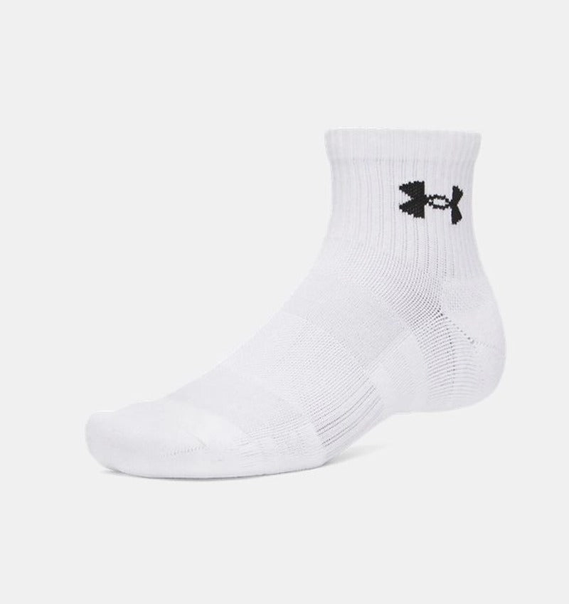 Under Armour Performance 3 Pack Qtr Unisex Yarım Bilek Çorap - Beyaz