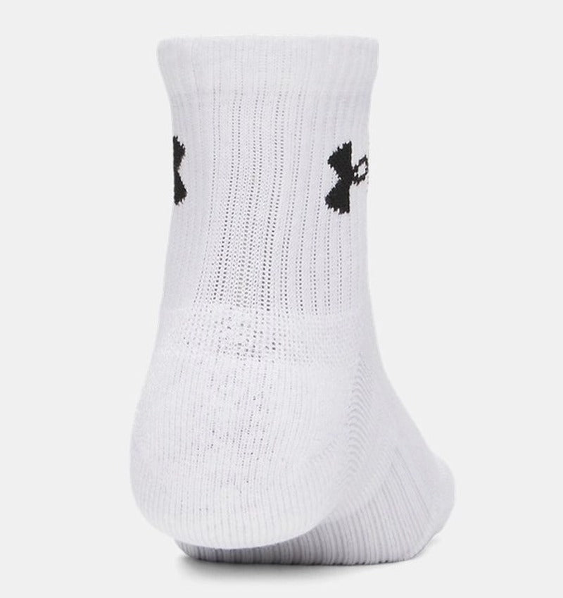 Under Armour Performance 3 Pack Qtr Unisex Yarım Bilek Çorap - Beyaz