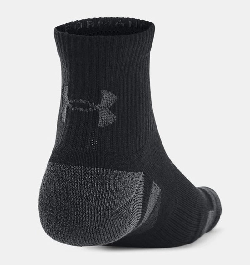 Under Armour Performance Tech 3 Pack Qtr Unisex Yarım Bilek Çorap - Siyah - görsel 3