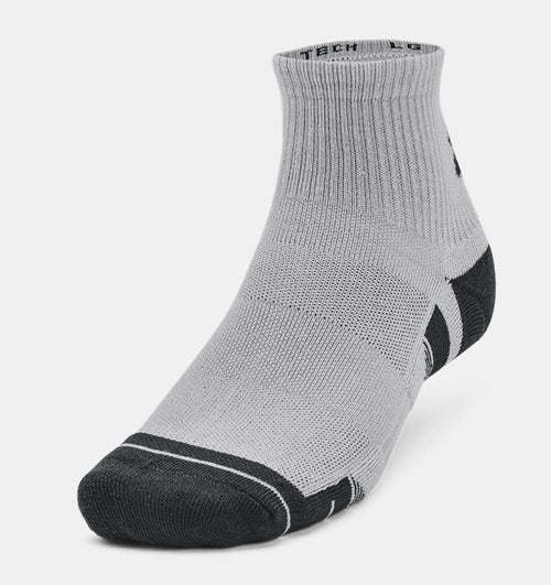 Under Armour Performance Tech Quarter 3 Pack Unisex Çorap - Gri