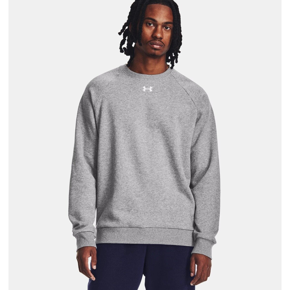 Under Armour Rival Fleece Crew Gri Erkek Sweatshirt