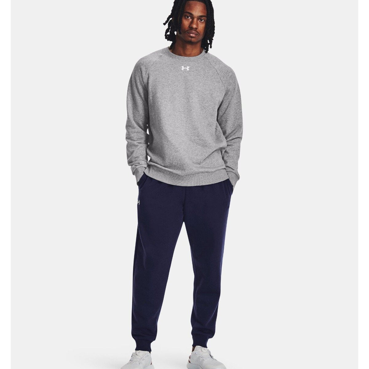 Under Armour Rival Fleece Crew Gri Erkek Sweatshirt