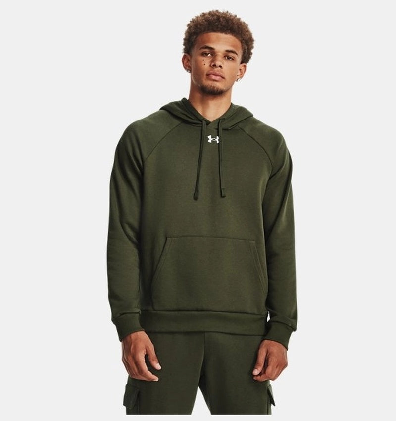 Under Armour Rival Fleece Erkek Sweat - Haki - görsel 5