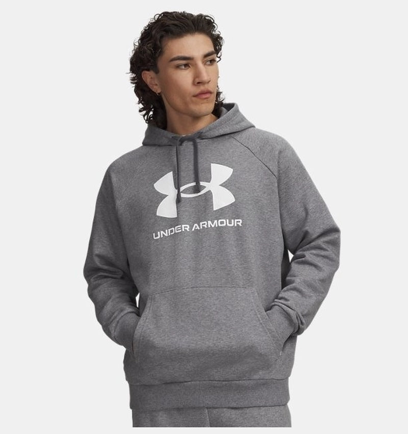 Under Armour Rival Fleece Logo Erkek Sweatshirt - Gri