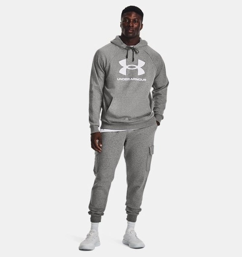 Under Armour Rival Fleece Logo Erkek Sweatshirt - Gri