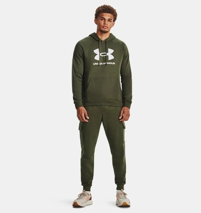Under Armour Rival Fleece Logo Erkek Sweatshirt - Haki