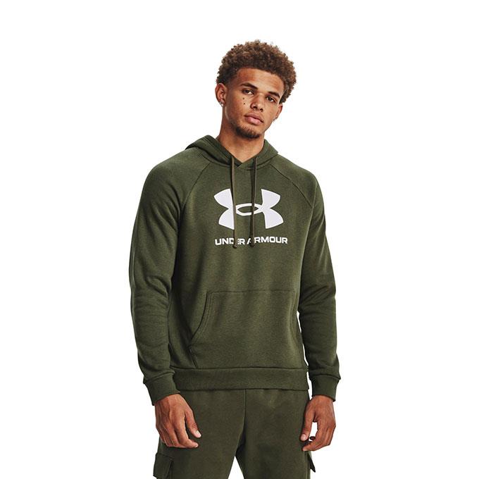 Under Armour Rival Fleece Logo Haki Erkek Sweatshirt
