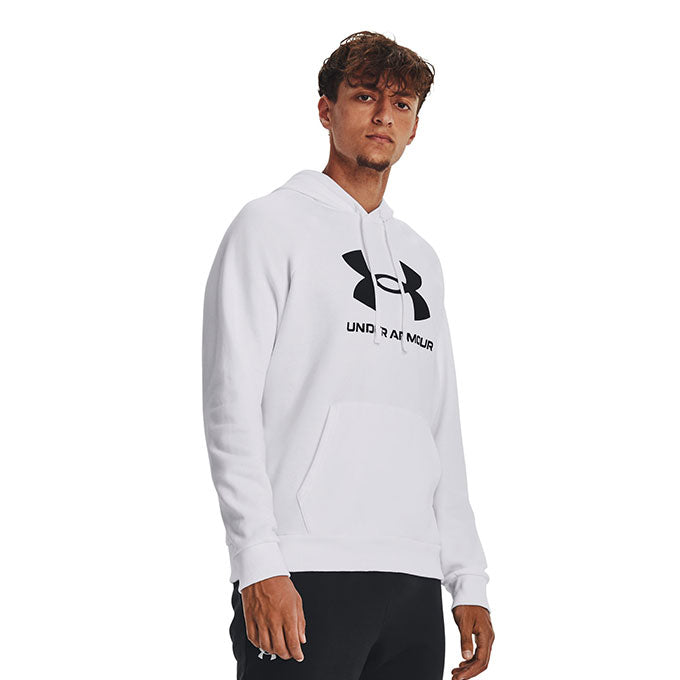 Under Armour Rival Fleece Logo Beyaz Erkek Sweatshirt