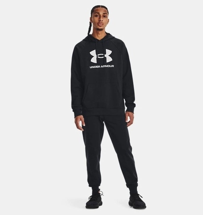 Under Armour Rival Fleece Logo Erkek Sweatshirt - Siyah