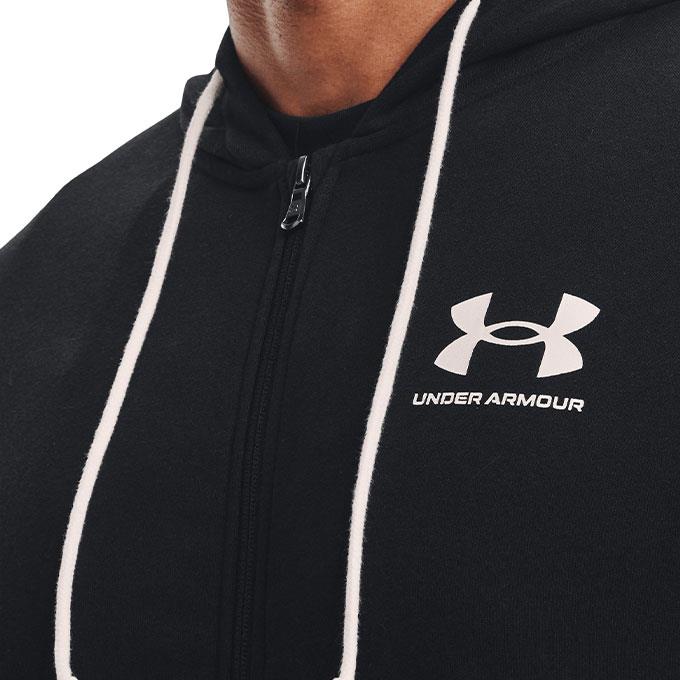 Under Armour Rival Terry LC Full Zip Siyah Erkek Sweatshirt