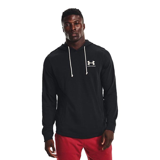 Under Armour Rival Terry LC Hoodie Siyah Erkek Sweatshirt