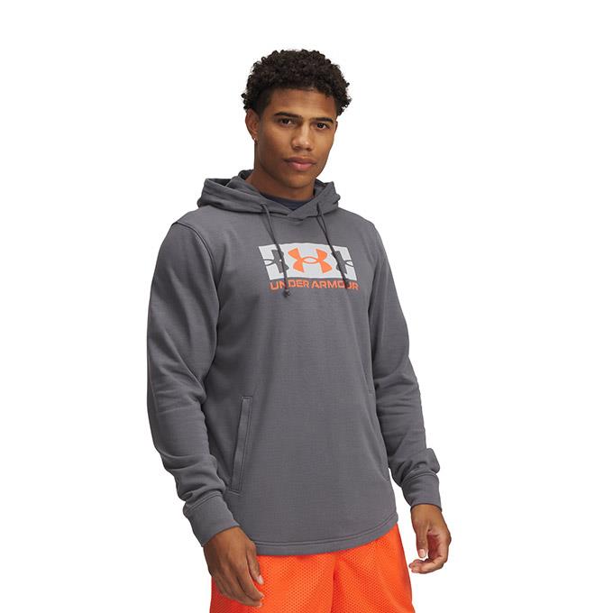 Under Armour Rival Terry Logo Hood Gri Erkek Sweatshirt