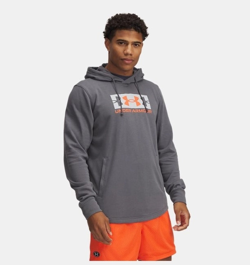 Under Armour Rival Terry Logo Hood Erkek Sweatshirt - Gri