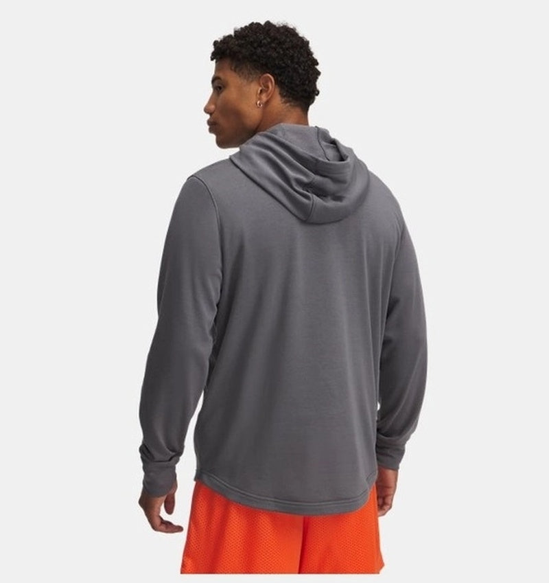 Under Armour Rival Terry Logo Hood Erkek Sweatshirt - Gri