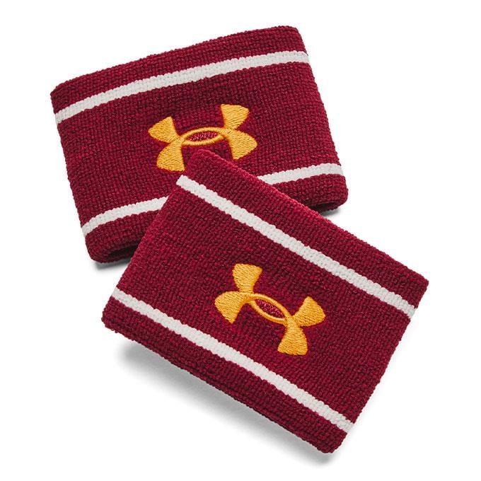 Under Armour Striped Performance Terry Wristband Bordo Unisex Bileklik
