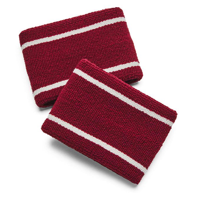 Under Armour Striped Performance Terry Wristband Bordo Unisex Bileklik