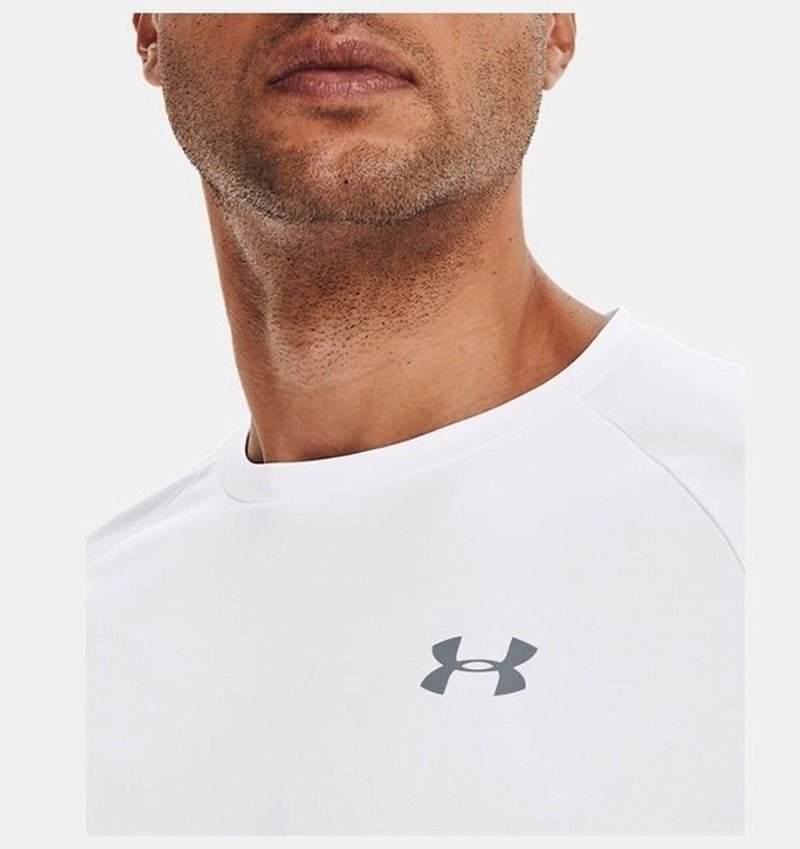 Under Armour Tech 2.0 SS Erkek Tişört - Beyaz