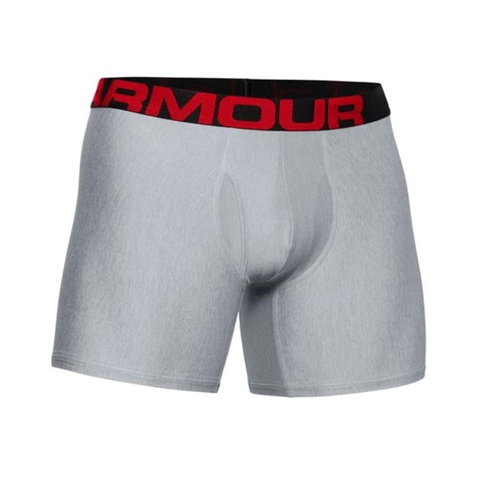 Under Armour Tech 6In2 Pack Gri Erkek Boxer
