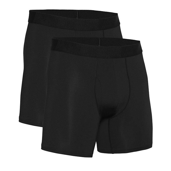 Under Armour Tech Mesh 6In2 Pack Siyah Erkek Boxer