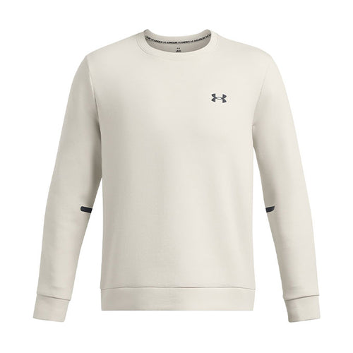 Under Armour Unstoppable FLC Crew Erkek Sweatshirt - Beyaz