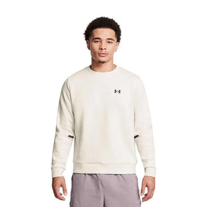 Under Armour Unstoppable FLC Crew Beyaz Erkek Sweatshirt