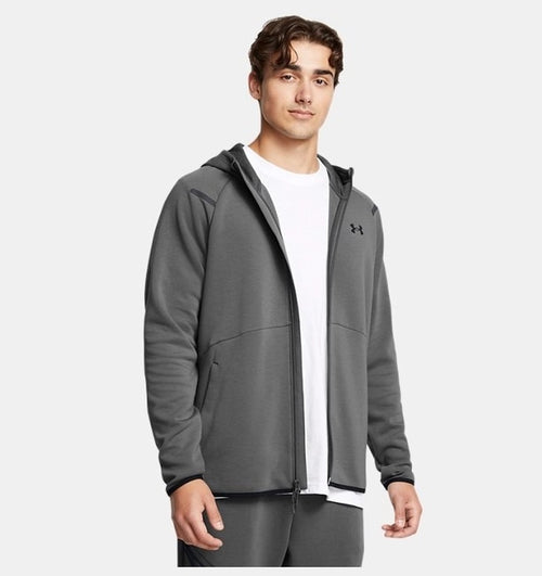 Under Armour Unstoppable FLC Fz Hd Erkek Sweatshirt - Gri