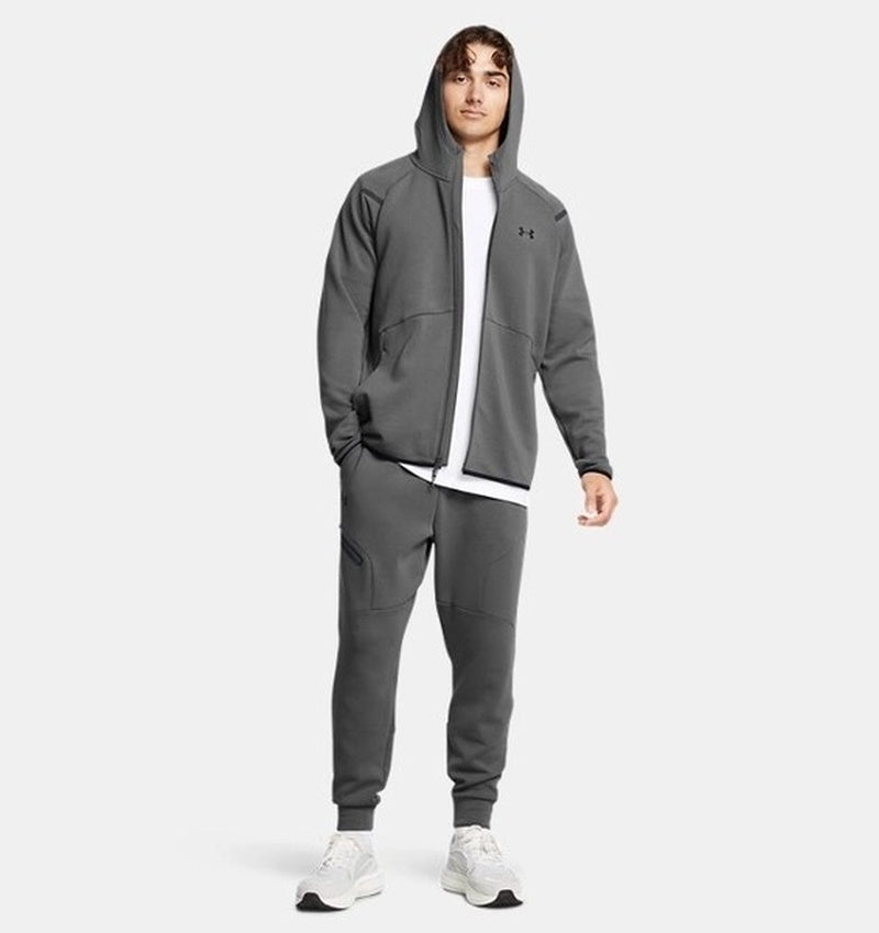 Under Armour Unstoppable FLC Fz Hd Erkek Sweatshirt - Gri