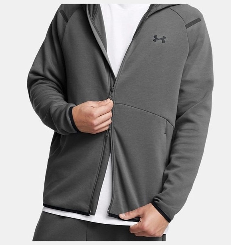 Under Armour Unstoppable FLC Fz Hd Erkek Sweatshirt - Gri